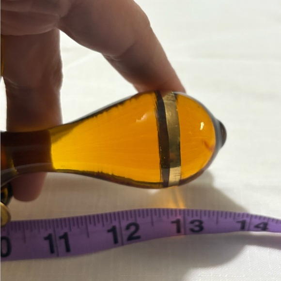 Vintage Amber Glass Decanter Set with Glasses - Picture 13 of 13